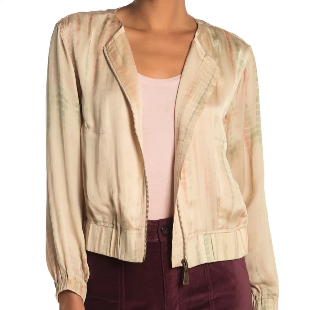 NWT FRYE TIE DYE SILK JACKET - Picture 2 of 7